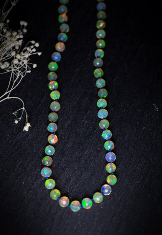Opal Bead Necklace, n209