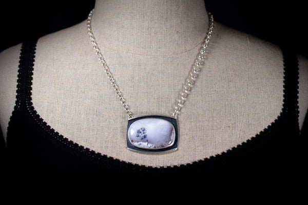 Scenic Dendrite Opal Necklace, n25